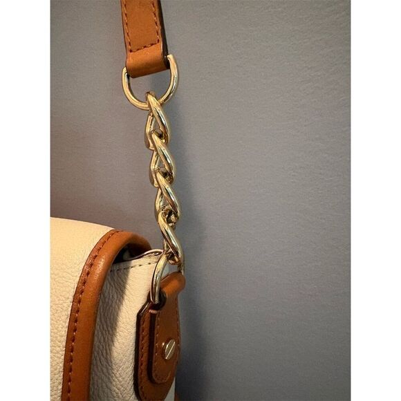 Michael Kors Margo Cream Pebbled Leather Crossbody Bag Adjustable Strap - Picture 4 of 16